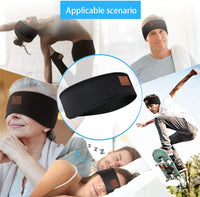 Sleep Headphones Bluetooth Sleeping Headband Soft Elastic Comfortable Sleeping Headphones Music Headband Great for Side Sleepers Running Yoga Insomnia Travel Gift for Men Women (Grey)