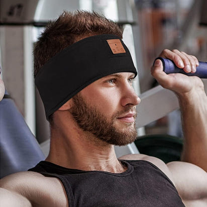 Sleep Headphones Bluetooth Sleeping Headband Soft Elastic Comfortable Sleeping Headphones Music Headband Great for Side Sleepers Running Yoga Insomnia Travel Gift for Men Women (Grey)