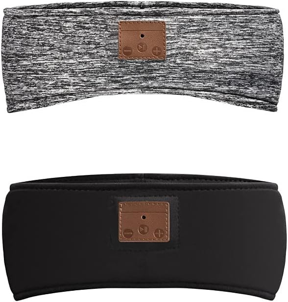 Sleep Headphones Bluetooth Sleeping Headband Soft Elastic Comfortable Sleeping Headphones Music Headband Great for Side Sleepers Running Yoga Insomnia Travel Gift for Men Women (Grey)