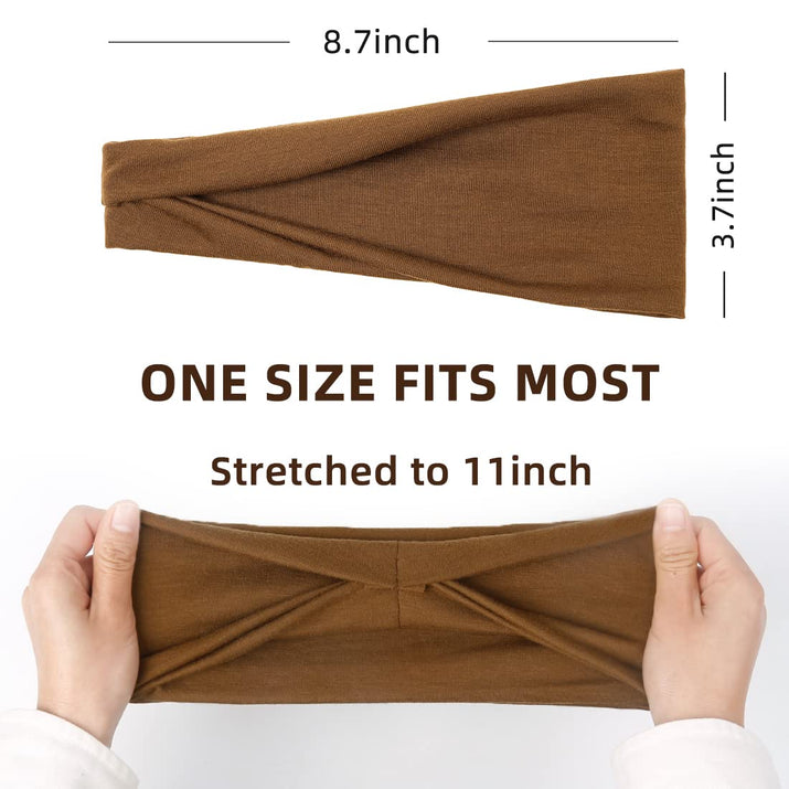 Workout Headbands for Women Wide Hair Headbands Yoga Sports Running Hair Bands Non Slip. Super Soft & Stretch Head Bands